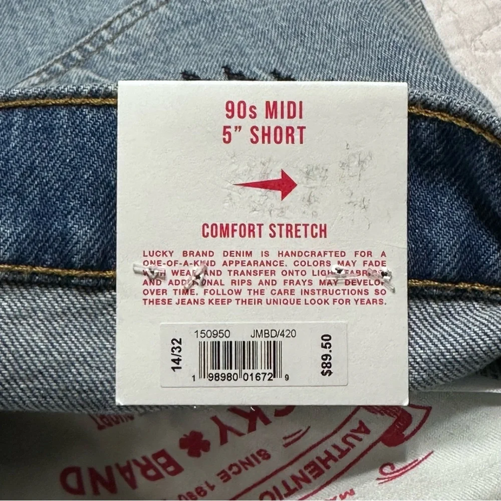 Grateful Dead x Lucky Brand NEW Women’s 90s Midi Jean Shorts Embroidered Rock - Picture 11 of 12